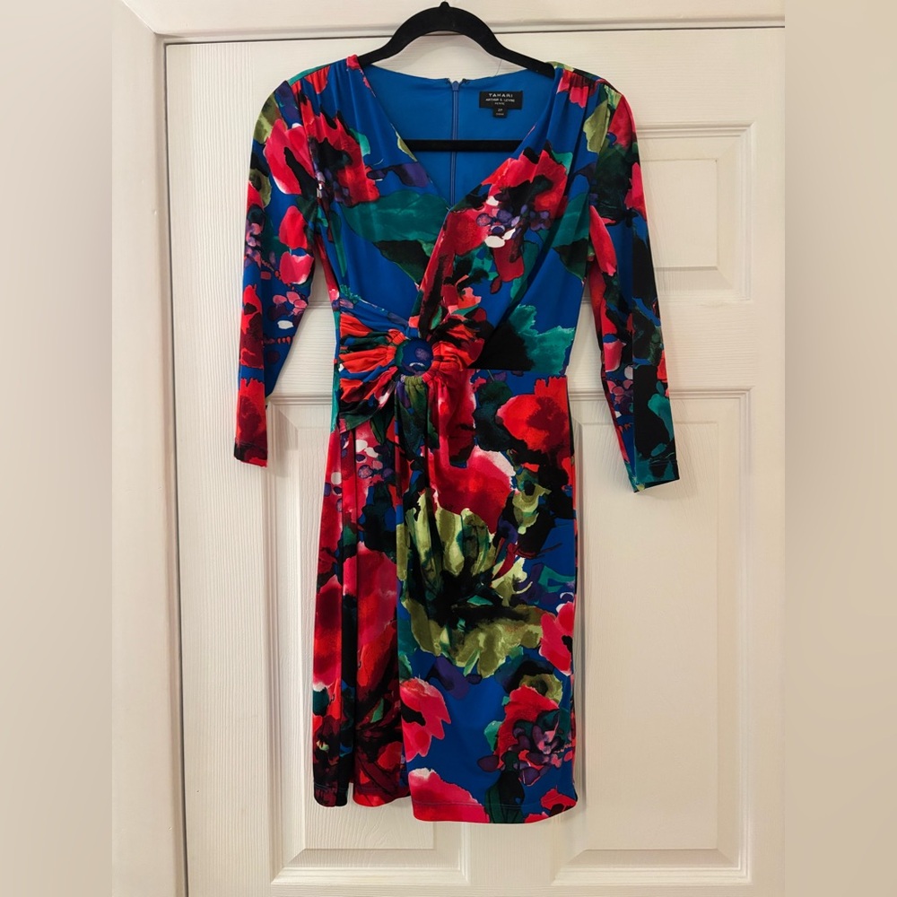 Floral Wrap Dress in Vibrant Colors